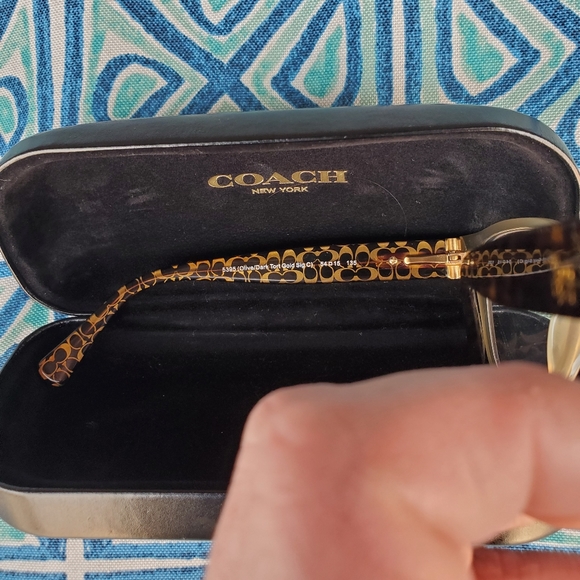 Coach Olive Dark Tortoise Gold Sig C Eyeglasses and Case. - Picture 11 of 13